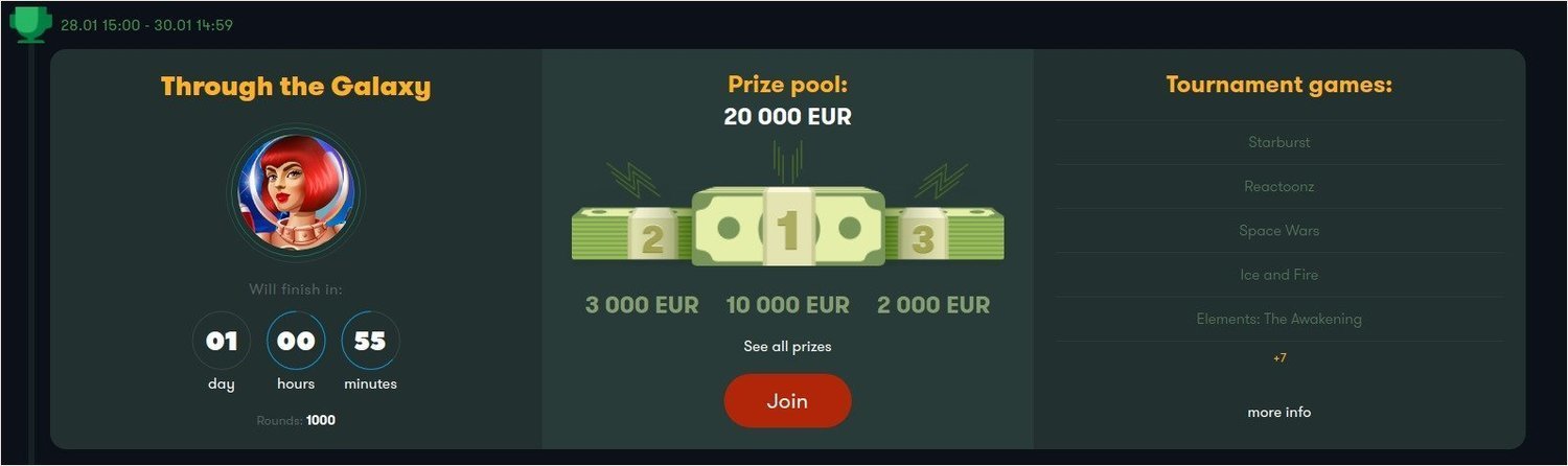 Tournament online casino